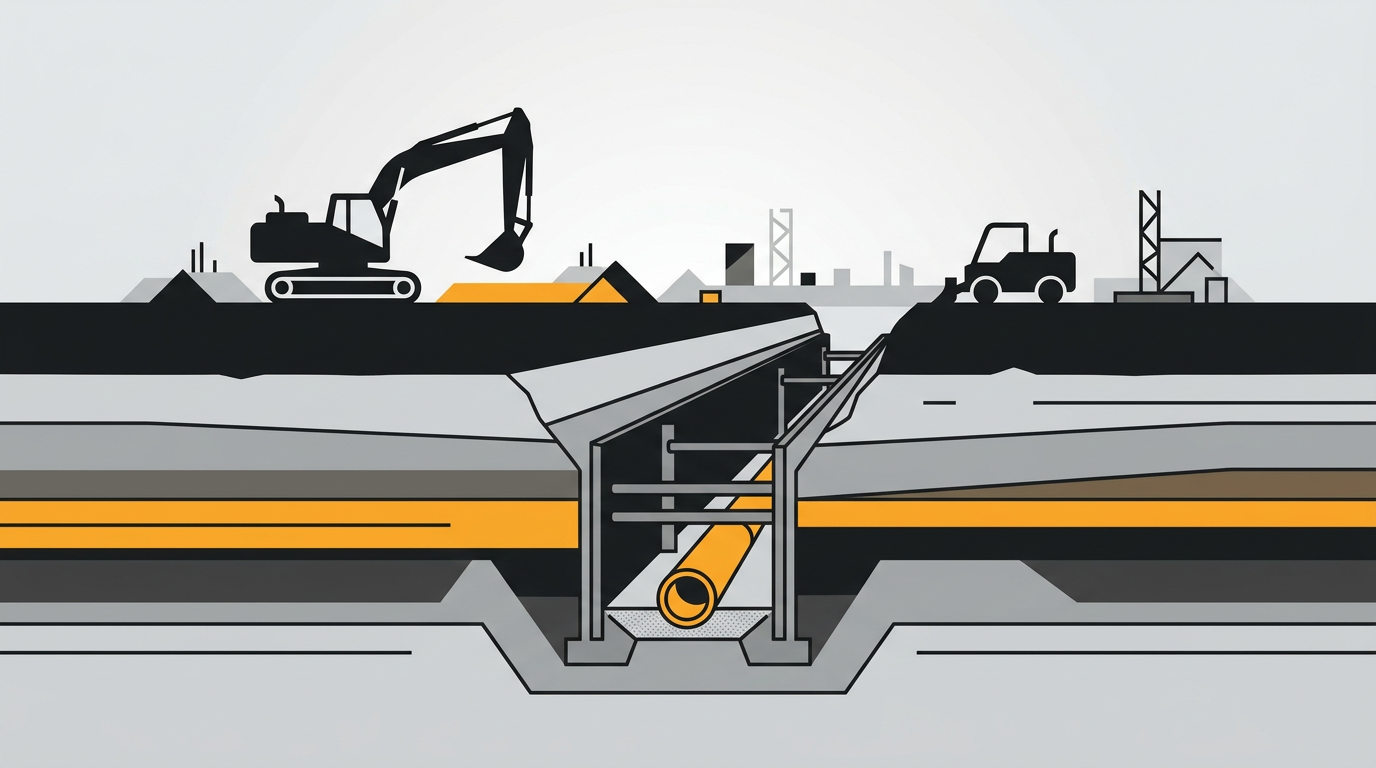 Erdbau & Tiefbau: Aushub, Baugruben, Kanal- und Leitungsgräben — saubere Baustellenlogistik und st…